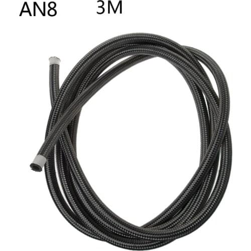 40GF Nylon Steel Braided Brake Gas Oil Fuel Line Hose AN4 AN6 AN8 AN10 2018 NEW