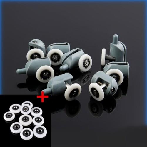 8pcs Diameter19/20/23/25/27mm Shower Door Rollers/Runners/Wheels shower room pulley Replacement 4top +4bottom