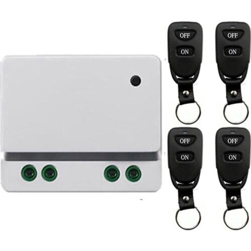 Wireless Remote Control Light Switch 10A Relay Output Radio AC 110V 220 V 1CH 1CH Receiver Module + Belt buckle Transmitter