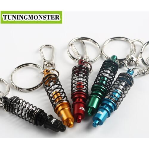 Coilover Damper Suspension Shock Absorbers JDM Keychain Keyring Key Chain Ring Keyfob Mini Zinc Alloy Car Truck Racing
