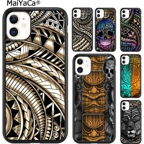 MaiYaCa Maori polynesian samoan tribal vtg tattoo Phone Case For iPhone SE 6 6s 7 8 plus X XR XS 11 12 pro max Galaxy S8 S9 S10