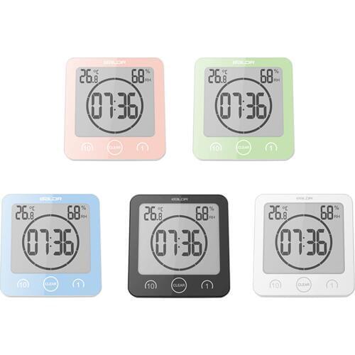 Digital LCD Waterproof Timer Shower Clock Temperature Humidity Countdown Time New Design Bathroom Shower Hanging Clocks Timer