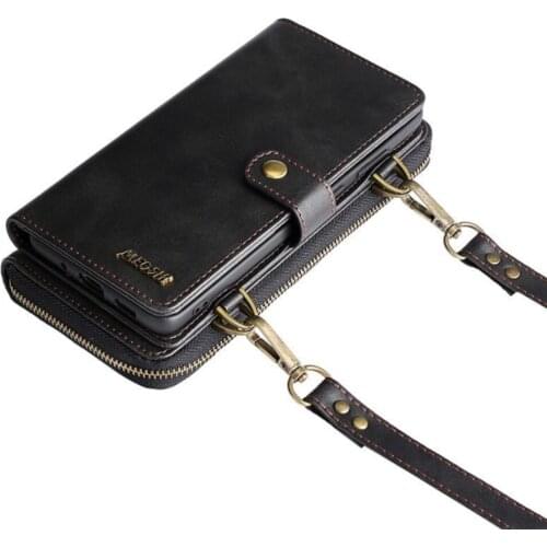 Flip Case Matte Leather Cover For LG Stylo 5 6 7 4G 5G Card Slots Business Zipper Wallet Coque Luxury Phone Case Magnetic Holder