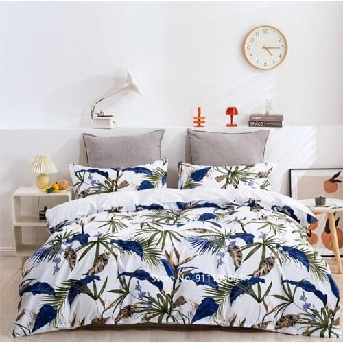 3D Digital Printing Garden Flowers Bedding Set Family Big Bedspread 2-3 Sets of High Quality Lovely Cartoon Cactus Green Leaves