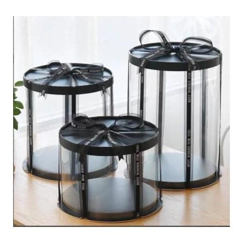 Cake Box 26 x 26 x 32 cm black 150 set white 150 set pink 50 set to Guangzhou