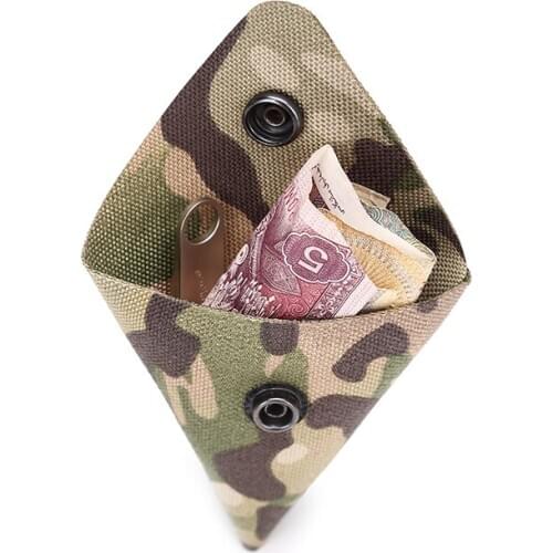 Mini Triangle Tactical EDC Tool Pouch Neck Lanyard Wallet Coin Key Holder Outdoor Sports Hunting Accessories Small Storage Bag