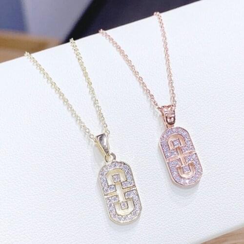 BOTU Korean Fashion Shell Necklace Female Blessing Copper Chain Design Necklace Jewelry 2021 for Women
