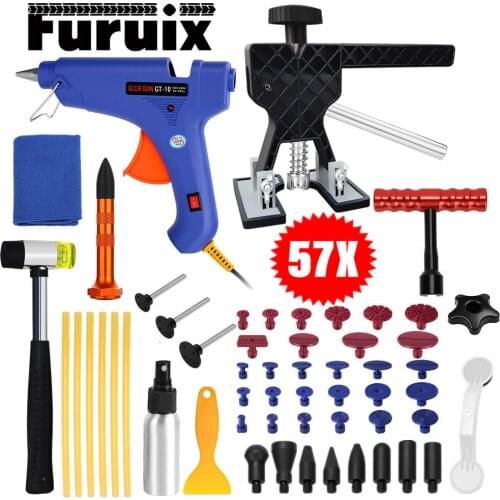 57PCS Dent Puller Lifter Paintless Dent Removal Tools Car Body Hail Repair Kit Tools