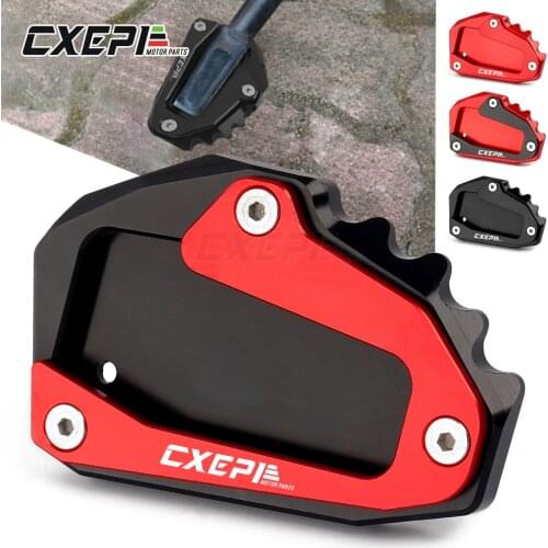 NEW LOGO MONSTER For DUCATI Monster 696 795 797 821 monster CNC Motorcycle Kickstand Foot Side Stand Extension Pad Support Plate