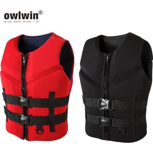 【New store 】 life jacket vest motorboat High buoyancy professional collision avoidance fishing life vest black red