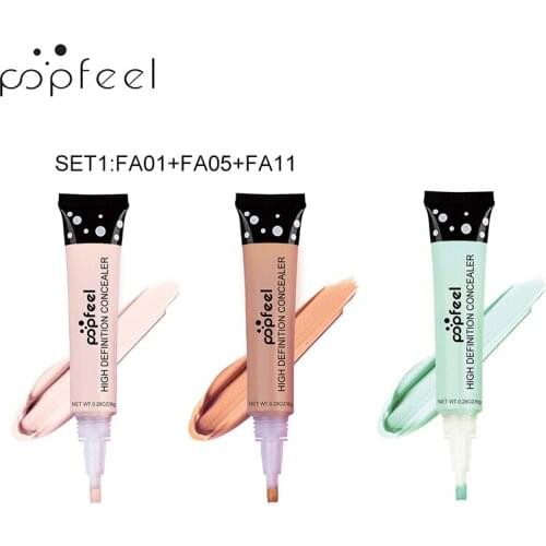 POPFEEL 3PCS Pro Conceal HD Concealer, Pure Beige, 0.28 Ounce
