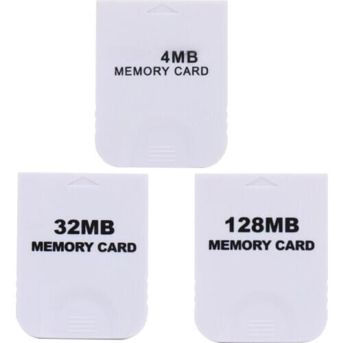 4MB/32MB/128MB Practical Memory Card White Gaming Memory Storage Cards for Nintendo Wii Gamecube GC NGC Games