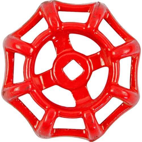 6*6 Cast Iron Valve Handle Gate Valve Ball Valve Hand Wheel Shutoff Value Decorative Water Pipe Fittings 50g (Red)