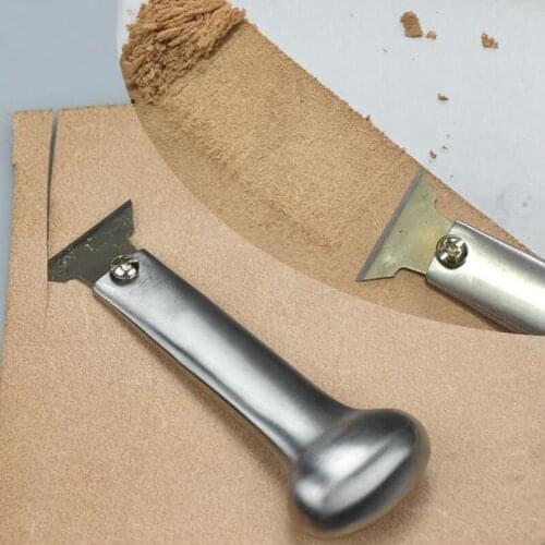 1 Stainless Steel Hand Leather Shoes Push Knife Cutting Hand Sewing Art Carving Diy Accessories Tool