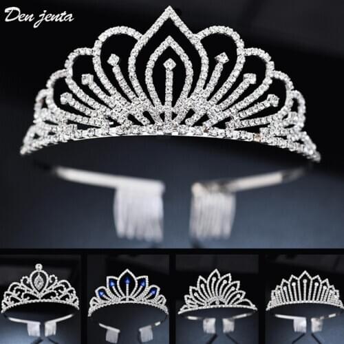 Wedding Hair Accessories Big Crown Bridal Princess Girls Crystal Crowns Tiaras Wedding Party Prom Head Jewelry