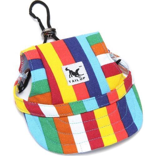 TAILUP Pet Dog Sun Hat With Ear Holes Summer Canvas Baseball Cap For Small Pet Dog Birthday Outdoor Hiking Pet Products 11colors