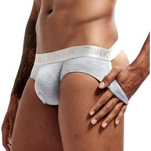 Men Modal Seamless Brief Man Jockstrap Underwear Man Breathable Backless Panties Mans Open Butt Thong Male Bulge Pouch Underpant