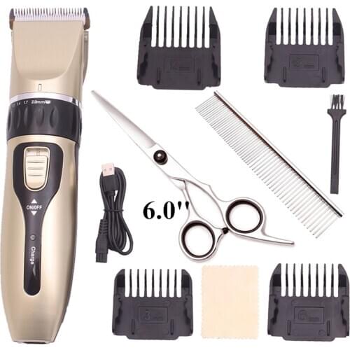 USB Rechargeable Professional Hair Clipper Pet Hair Trimmer Dog Hair Clippers Dog Grooming Shaver Set Pet Scissors Haircut Tool