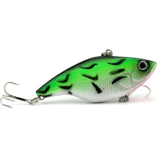 1pcs Winter Vibration Fishing Lure 7.5cm 18g Game Hard Sinking Baits Artificial VIB Swimbait Lead Inside Pesca Fishing Tackle