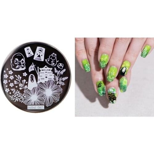 2016 HEHE ! New Stamping Plate hehe67 Japanese Style Hawaii Flower Nail Art Stamp Template Image Transfer Stamp