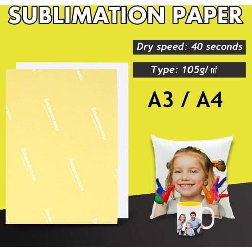 A3/A4 100 Sheets Dye Sublimation Paper Heat Transfer Paper For Inkjet T-Shirt Mug Cushion Fabrics Printing Photo Transfer Paper