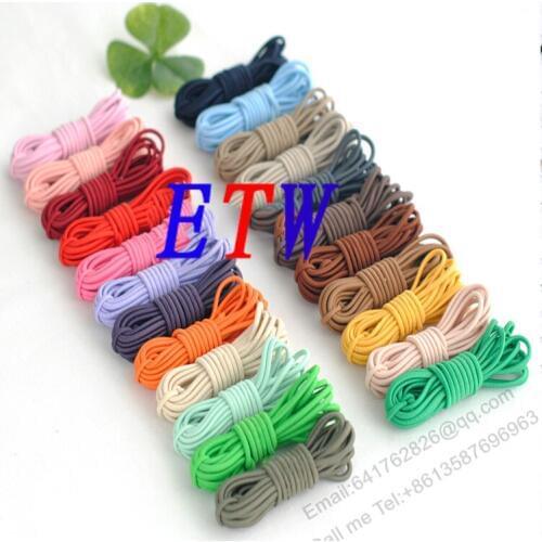 Free shipping 2.5mm elastic strap 23 colors aviliable, 20 yards/lot, mixed
