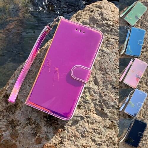 Wallet 3D Mirror Leather Case For Oneplus 1+ 9 Pro Nord 5G N100 8T 8 Pro Magnetic Gradient Colorful Strap Stand Flip Phone Cover