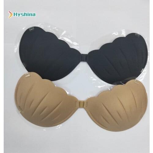 Shell Biological Glue Invisible Bra Self-adhesive with Shoulder Strap Buckle Chest Patch Silicone Invisible Underwear