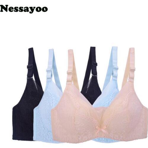 Small Breast Striped Bra Push Up Bra For Small Breasts Lace Thick Bras For Wormen Sexy Lace Bralett Women Bra Seamless Lingerie