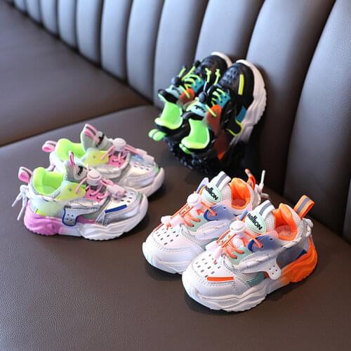 2020 Autumn kids Non-slip Sports Shoes baby Girls Boys Casual Shoes Soft Bottom Breathable Outdoor Fashion children Sneakers
