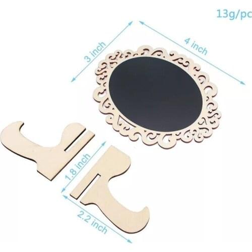 30 pcs Chalkboard Table Card Frame Stands Mini Menu Food Label Blackboard Elegant White Wood Reusable Vintage Rustic Wedding Pri