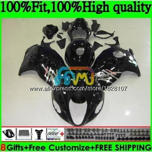 Injection For SUZUKI Hayabusa GSXR Gloss black 1300 GSXR-1300 57BS.218 GSXR1300 08 13 14 15 16 2008 2013 2014 2015 2016 Fairing