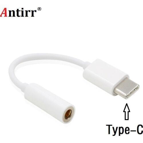 Type-C to 3.5mm Earphone cable Adapter usb 3.1 Type C USB-C male to 3.5 AUX audio female Jack for Xiaomi 6 Mi6 Letv 2 pro 2 max2