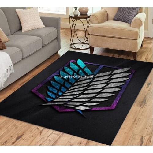 Attack on Titan Carpet Living Room Lounge Rug Japanese Anime Rugs Kids Children Bedroom Carpet 3d Printed Room Decor