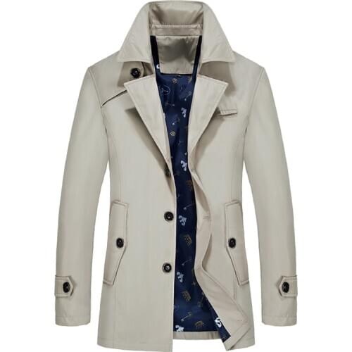 Men Jacket Coat Long Section Fashion Trench Coat Men Windbreaker Brand Casual Fit Overcoat Jacket Outerwear Large Size 8XL 9XL