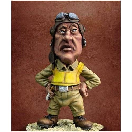 1/35 Resin Figure Building Kit cartoon pilot