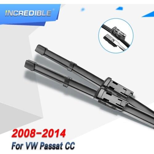 INCREDIBLE Windscreen Wiper Blades for Volkswagen VW Passat CC Fit Push Button Arms 2008 2009 2010 2011 2012 2013 2014