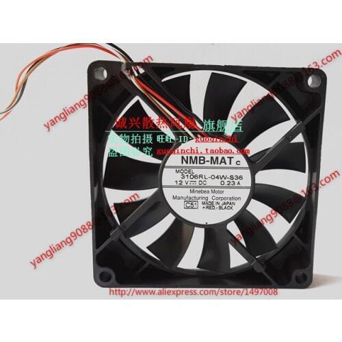 NMB-MAT 3106RL-04W-S36 C51 DC 12V 0.23A 80x80x15mm Server Cooling Fan