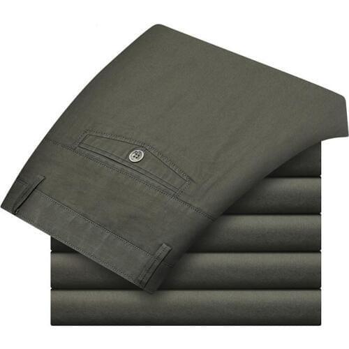 New arrival Summer Young Men Casual Pants High Waist Pure Cotton Thin Long Full Length fashion plus size 29-33 34 35 36 38 40 42