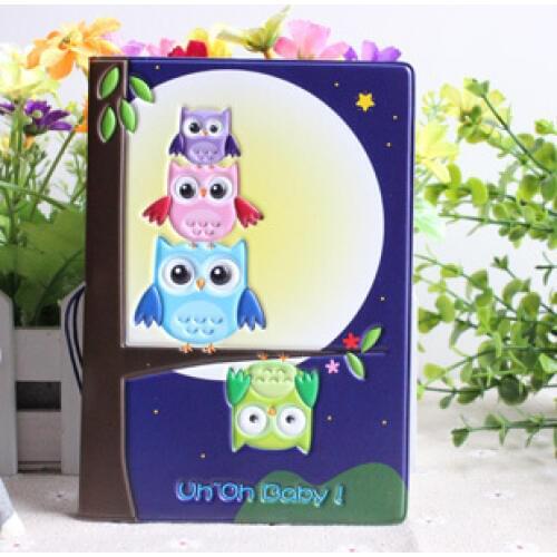 New Lovely 3D PU passport Cover , ID Credit Card Cover business Card -ID Holders for travel -Silly Owls pattern