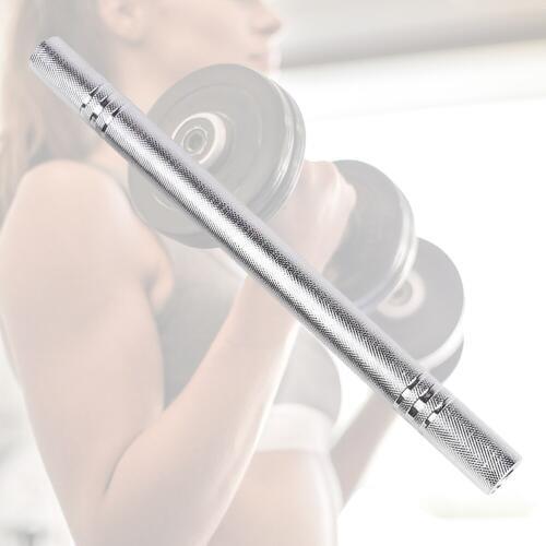 Dumbbell Connecting Rod Barbell Connector Bar Weightlifting Equipment Accessories (Silver 60cm)