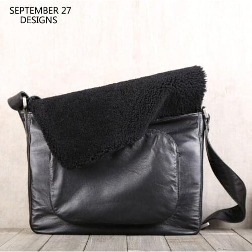 New Fashion Messenger Crossbody Bags Men Genuine Leather Luxury Handmade Male Casual Briefcase 100% Cowhide Shoulder Satchels