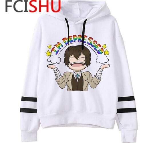 Bungou Stray Dogs Osamu Dazai hoodies men hip hop Ulzzang anime printed men hoody anime