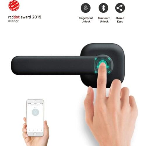 Smart Fingerprint Door Lock Bluetooth APP Unlock Keyless Entry Lock Works with iOS Android System