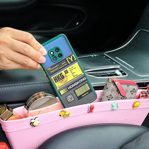 Universal Auto Storage Box Car Interior Decor Accessories Pvc Waterproof Seat Side Slit Sundries Objects Organizer Pockets