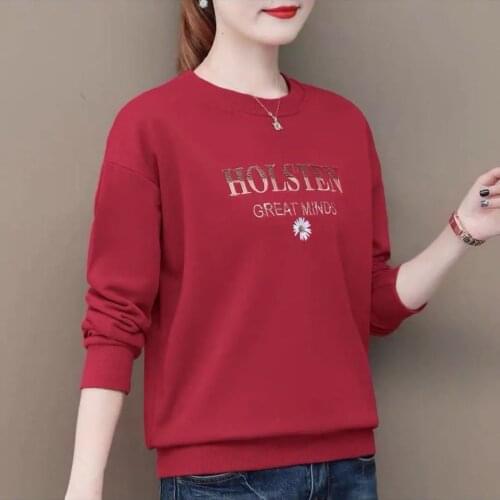 Spring Autumn Style Cotton Womens Sweater Tassel O-Neck Letter Printing Casual Loose Sweater AA4010