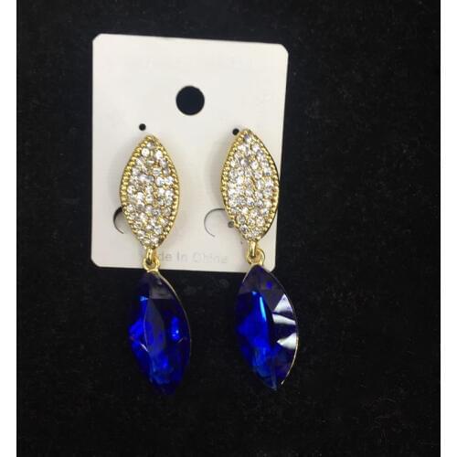 Grace Jun Top Quality Full Rhinestone Big Austrian Crystal Clip on Earrings No Pierced for Women Party Wedding Elegant Ear Clip