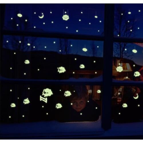 Stars Universe Sheep Moon DIY In The Dark Luminous Wall Sticker Home Decor for Kids Room Wall Decal Home Decoration Ceiling