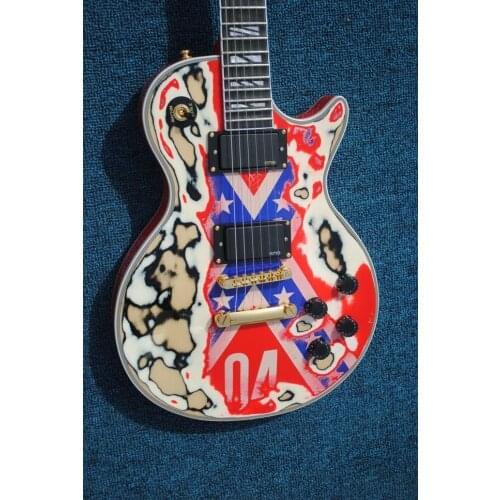 2021 years popular 6-string electric guitar 04 vintage guitar two piece pickup metal red ebony fingerboard fret binding