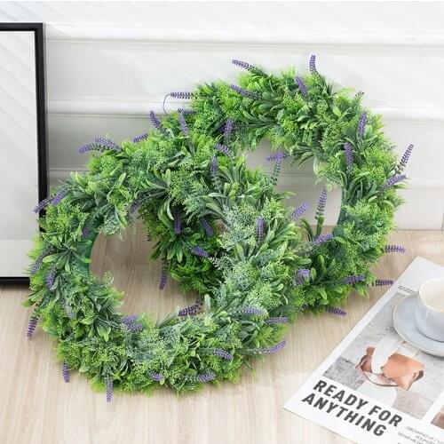 43cm Begonia Wreath Artificial Flower Door Plant Pendant Emulation Wreath Wedding Props Christmas Decoration